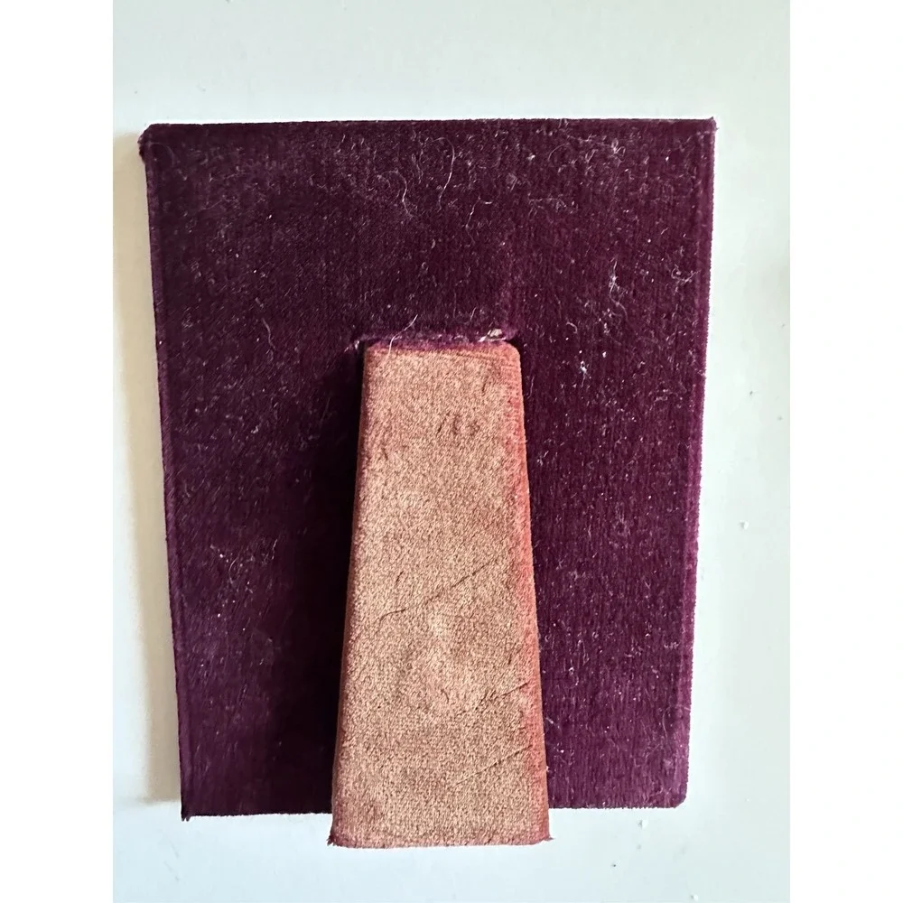 Vintage Madonna Religious Icon Picture Frame Dated 1936 Velvet Easel